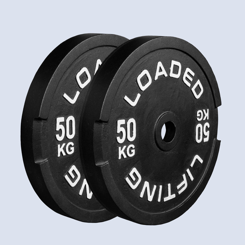 Loaded Lifting Equipment Weight Plates 50kg Calibrated Cast Iron Weight Plates 2.0 (pair)